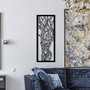 Wallity Vuslat Escultura de pared de metal Negro